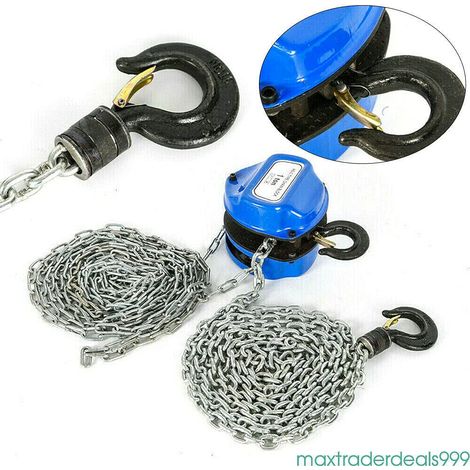 Profi Hand Kettenzug Flaschenzug Hebezug Kran 1 t / 1000 kg Hubhöhe 4M -Profi Kettenzug Ketten Hebezug Flaschenzug Hebezug Hand Seilzug 4m bis 1000kg