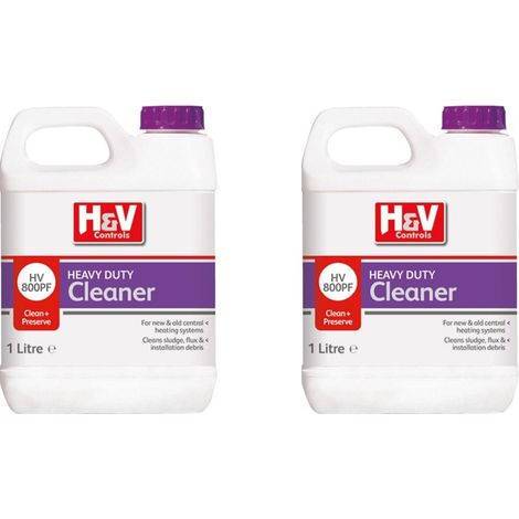 2x Calmag H&V Controls HV800 Heavy Duty Central Heating System Cleaner 1 Litre