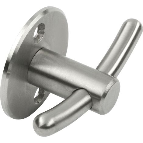 Mantelhaken Piletas Breite 64 mm, Höhe 42 mm, Edelstahl gebürstet