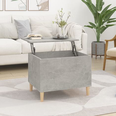 Table basse, Table de Salon, Table d'appoint, Design Moderne Gris béton 60x44,5x45 cm Bois d'ingénierie XZZ86731770 (1/5)