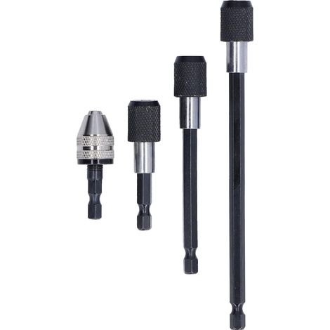 Ensemble d'extension de foret à tige hexagonale de 1/4 po, support d'adaptateur magnétique pour outil électrique avec mandrin rapide (1/5)