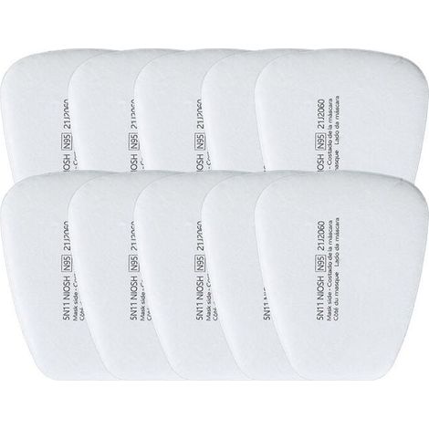 Trywise 5N11CN filtre coton KN95 masque anti-poussière filtre de remplacement filtre en coton particules filtre trapézoïdal général 10 pièces (1/4)