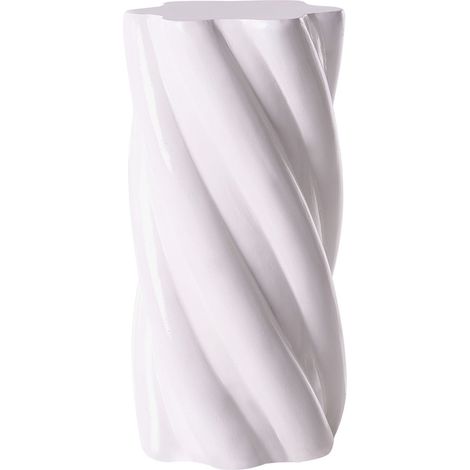Indoor Side Table Modern MgO Fibreglass Bedroom Living Room Irregular Shape White Rivalba (1/5)