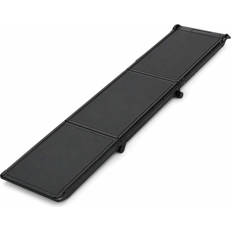 Wiltec Rampe pour chien 180 x 40 cm, 50 kg, pliable en 3 parties, rampe antidérapante pour chien, aide à l'accès pliable en PP pour voiture, SUV et pick-up (1/5)