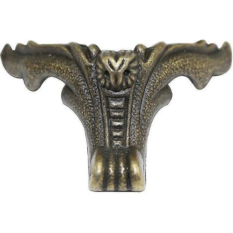 Pieds en laiton antique de forme cubique, 4 pieds de meuble en alliage de zinc, pieds de meubles en alliage de zinc, coins de pieds de meubles en alliage de zinc (couleur bronze vert) (1/5)