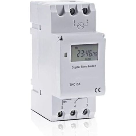 Interrupteur industriel TM615-2, minuterie numérique programmable électronique à microprocesseur, commande par relais, 12 V, 110 V, 220 V, 16 A, montage sur rail DIN
