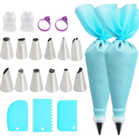Set d'Outils de Pâtisserie en Acier Inoxydable Extrudeuse de Crème et Douilles à Fleurs (1/5)