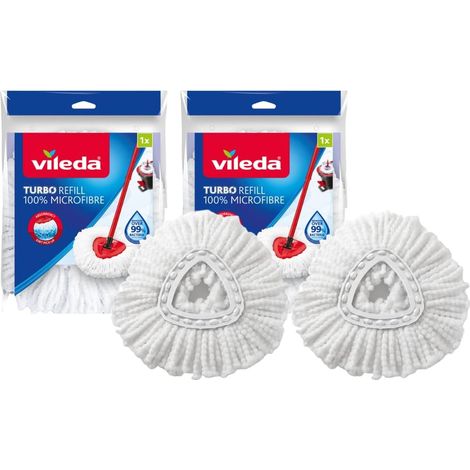 Recharge de 2 têtes de balai microfibre Vileda EasyWring and Clean Turbo Classic (1/5)