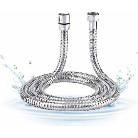 MUMU 2 Meter Stainless Steel Flexible Shower Hose Universal Shower Head Hose
