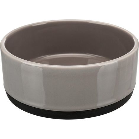 Gamelle, en céramique avec anneau caoutchouc 0,75 L/ø 16 cm, gris (1/3)