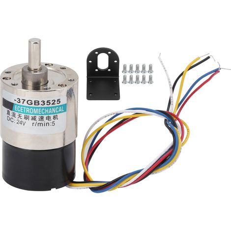 Moteur sans balais DC 24V avec support, couple élevé réglable, sens horaire/antihoraire, XD-37GB35255 tr/min (1/5)