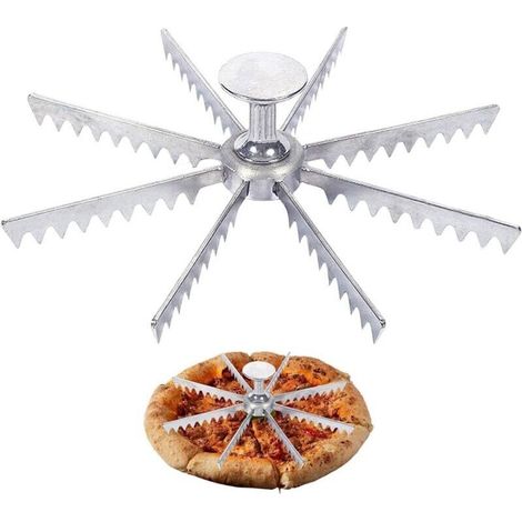 Ganzer Tortenausstecher, 6-teiliger Tortenmarkierer aus Aluminiumlegierung, Portionierer für Küche, Party, Gastronomie und Zuhause (1/4)