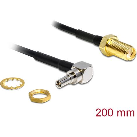 Delock antenna adapter sma jack bulkhead  crc-9 90Â° plug 200 mm