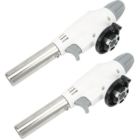 Lot de 2 chalumeaux à gaz de soudage portables pour barbecue, camping et chauffage. Mini allumeur portable. (1/5)