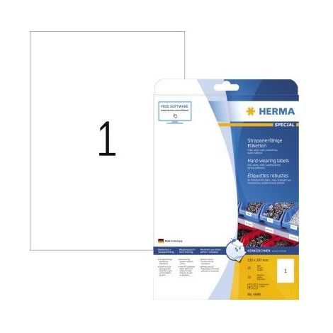 Herma strap.-fäh. Etik.  210x297 25 Blatt DIN A4 25 Stück    4698 (1/5)