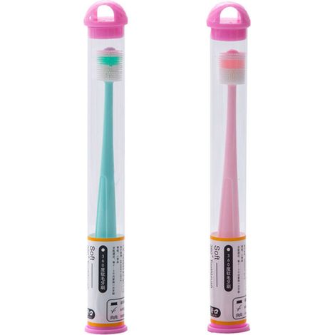 SABIR Brosse à dents à 360 degrés avec silicone blanc pour petits chiens et chats, brosse pour chats, brosse à dents haussière, hygiène mondiale, hygiène manuelle simple, réparation (1/5)