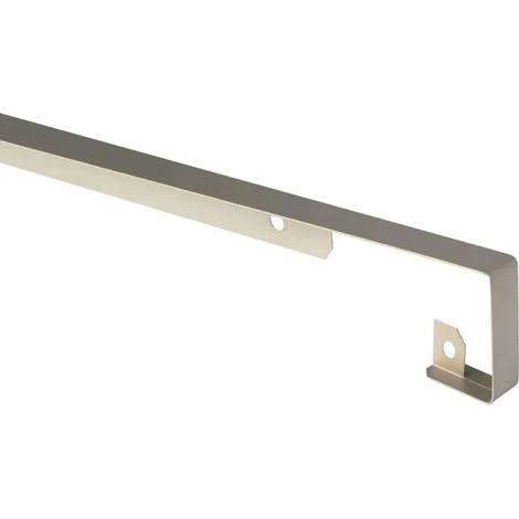 Profil jonction plan de travail bord a bord aluminium 28 mm x 670 mm rayon 911 mm finition soignee