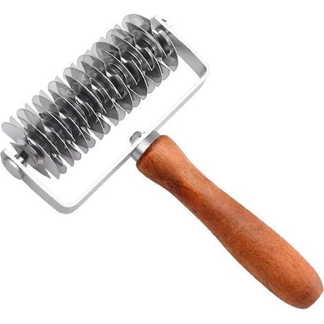 Inoxydable Pizza Lattice, Pizza Lattice Cutter Roller, Roulette à Losanges à Pâtisserie, Ce Rouleau Est Durable Et Sans Goût, c'Est Un Outil De Cuisine Pour Les Gâteaux De Biscuits, La Pizza, Le (1/4)