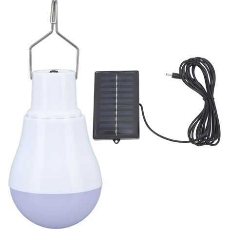 Ampoule Solaire Portable, Conception de Crochet de Panneau Solaire Polycristallin pour le Camping et les Urgences (1/5)