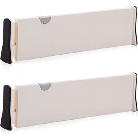Schubladenteiler (2er-Set), verstellbare Schubladen-Organizer, (28,3–44 cm), Küchenschubladenteiler für Schlafzimmer, Badezimmer, Büro, Schrank – TRIMEC (1/5)