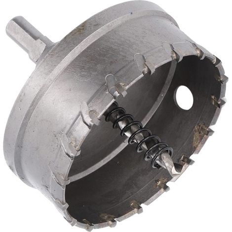 Set de scies cloche carbure avec dents en acier, coupeur de trous à carotter pour métal et bois, 85 mm / 3,3 pouces (1/5)