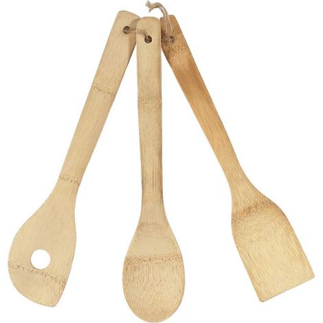 Ensemble de 3 ustensiles de cuisine en bambou (1/2)