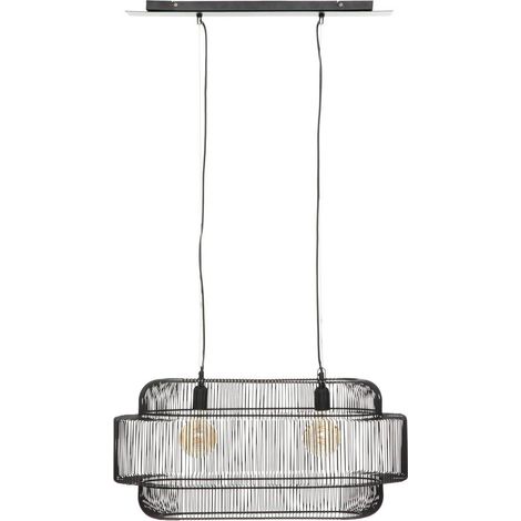 Lampada a sospensione in metallo nero stora d72,5cm - Atmosphera créateur d'intérieur (1/4)