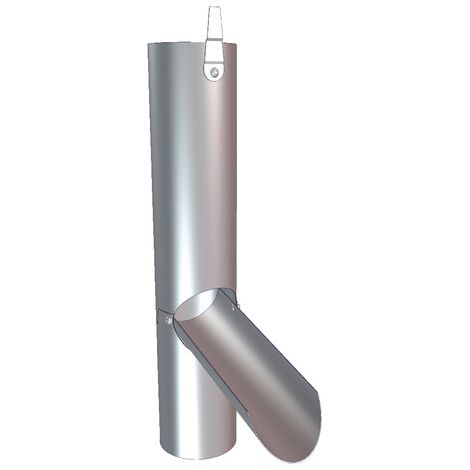 Récupérateur d'eau de pluie en zinc Ø80 – Clapet avec grille – Norme NF – Volume optimisé pour jardins et espaces extérieurs