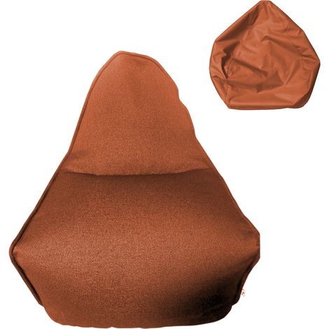 Rebecca Mobili Leerer Sitzsack Orange Futter Polyester Reißverschluss 70x80x90