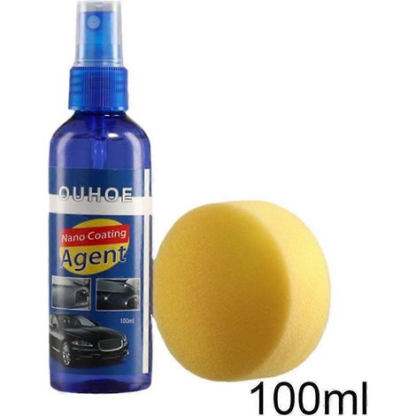 100 ml + éponge (B) Agent de réparation et de revêtement pour plastiques automobiles Accessoires de nettoyage et de rafraîchissement pour l'extérieur des véhicules (1/4)