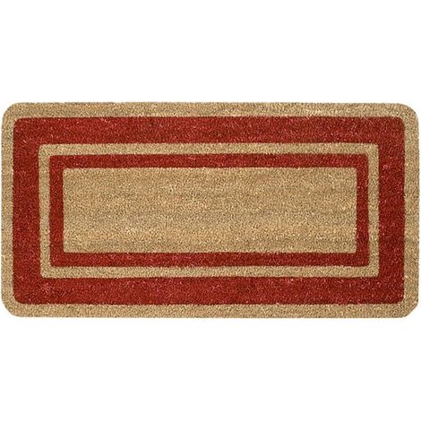Zerbino Cocco Ingresso Porta 33x60 cm Elegante Robusto Antiscivolo Asciugapassi Esterno - Bordeaux