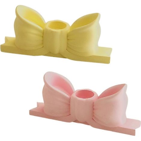 Bougeoir en plâtre rétro décoratif avec nœud, mini bougeoir, porte-bougie d'aromathérapie (1/5)