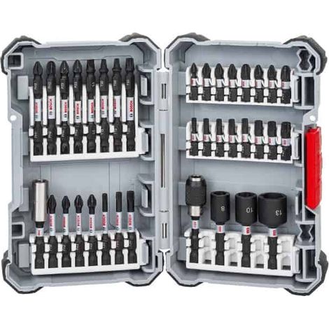 Bosch – Set de vissage Impact Control 36 embouts – Acier modifié S2 pour applications industrielles – Queue hexagonale 1/4'' – 2608522365 (1/10)