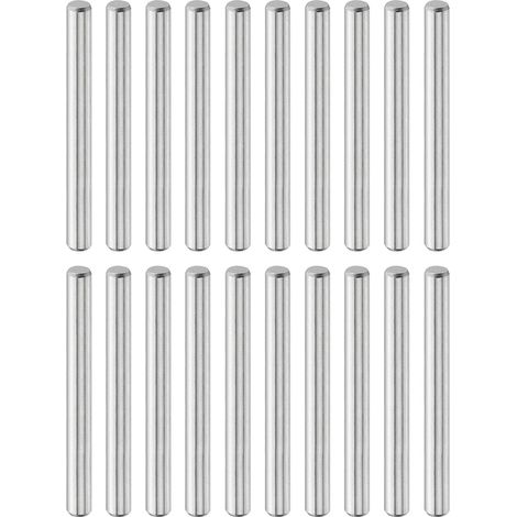 20 Pcs 4 mm x 40 mm Goujons Cylindriques, 316L Acier Inoxydable Éléments Fixation Chevilles Support Étagères Tige Goujon Métallique Ton Argenté (1/5)