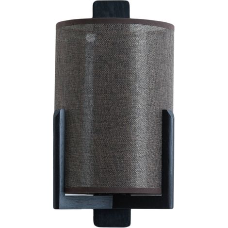 Light & Living - lampada da parete - Litto - nero - legno - E27 - (1/4)