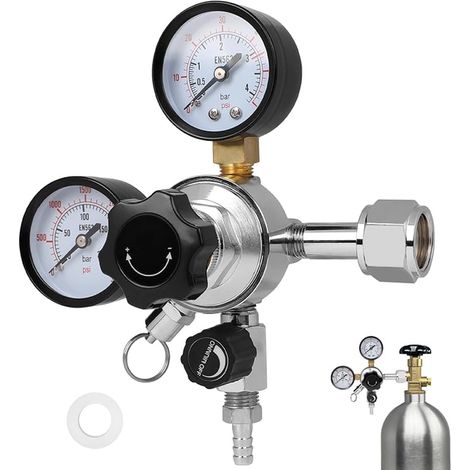 Détendeur Bière Régulateur de Pression CO2, Double Manomètre W21,8 (1/5)