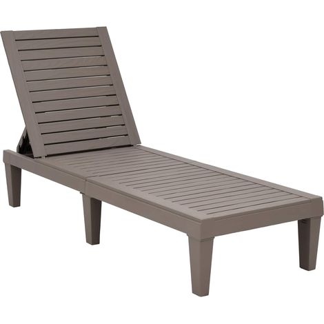 Maison Exclusive - Lettino Prendisole Marrone 155x58x83 cm in Polipropilene (1/5)