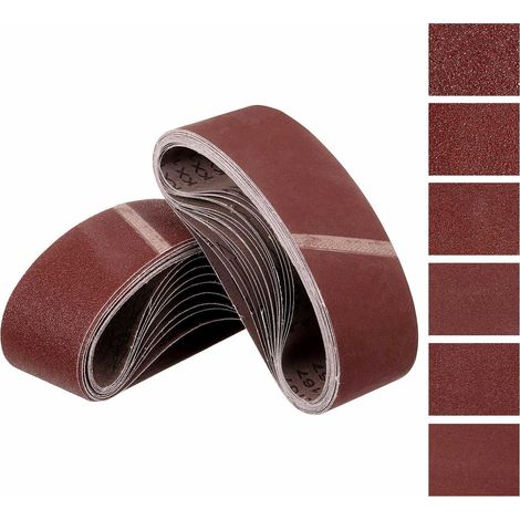 18 Pcs Bandes Abrasives 100mm x 610mm Pour Ponceuse À Bande (1/5)