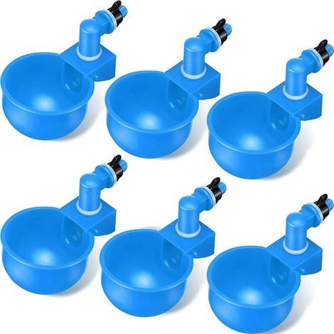 6pcs Automatic Chicken Waterer, Automatic Chicken Waterer, Poultry Waterer, Blue Plastic Waterer, Poultry Waterer Tool for Chickens, Ducks, Poultry, Birds (1/5)