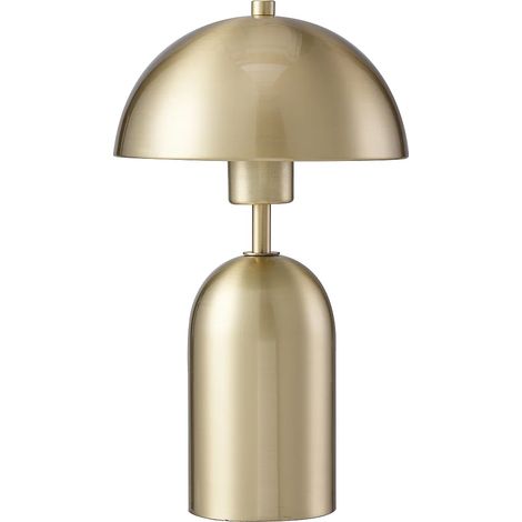 Lampada da tavolo a fungo in ottone spazzolato - D. 20 x H. 35,5 cm - Dorato - TANTA (1/5)