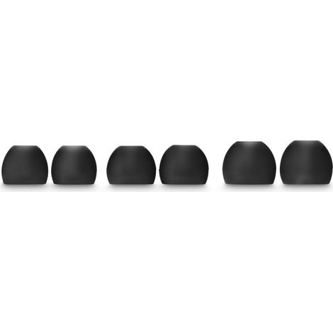 HAMA Silikon-Ersatzohrpolster 6 Stück Größe S-M-L, Schwarz