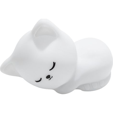 Luz nocturna LED de silicona suave para niños, bebés y niños. Recargable por USB, luz cálida, diseño creativo de dibujos animados, luz nocturna blanca decorativa. (1/5)