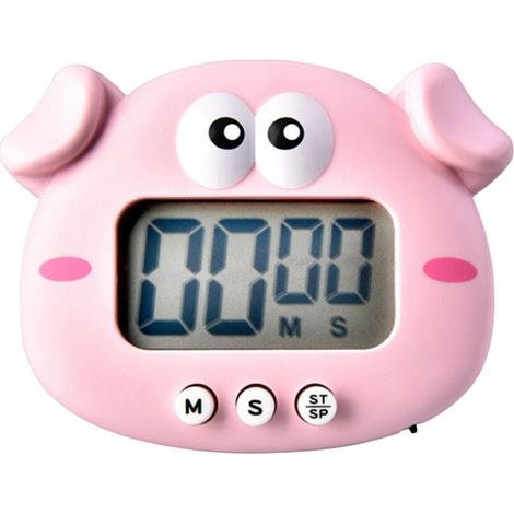 1 Minuteur de cuisine, écran large, alarme sonore, support magnétique, forme animal, cuisson, enfants (1/5)