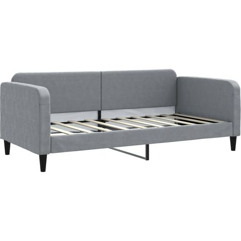 vidaXL Letto da Giorno Grigio Chiaro 90x190 cm in Tessuto