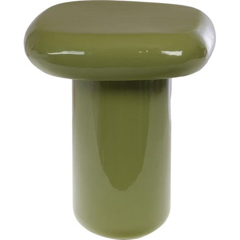 Amadeus - Bout de canapé rond en métal kaki Ø33 cm Elven (1/2)