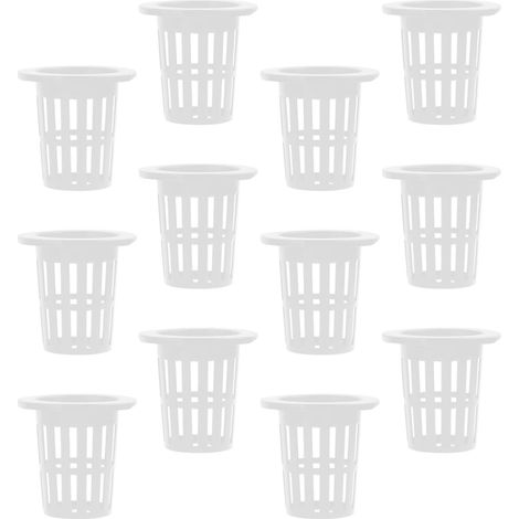 50 Paniers Hydroponiques Blancs 70 MM pour Culture Hors-Sol Pots Filets de Pépinière Réutilisables en Plastique Solide Kit de Plantation 50 Pièces pour Jardin Intérieur et (1/5)