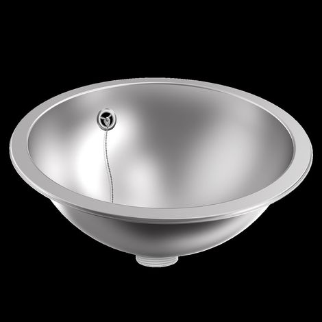 KWC Rundbecken, RONDO, Edelstahl, Sdm, 426x160 mm, Überlauf, Ab-u.überlaufgarn (1/2)