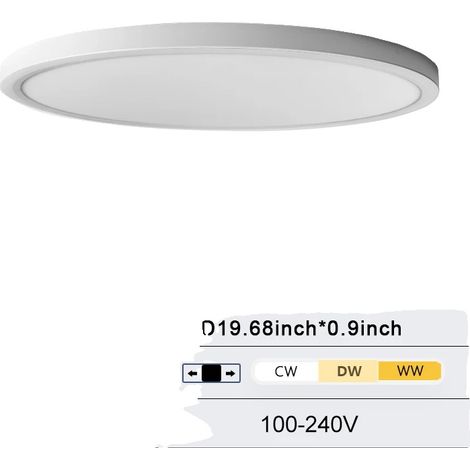 Lámpara de techo, Opciones de iluminación versátiles, Diseño de bajo consumo, 50 cm (1/2)