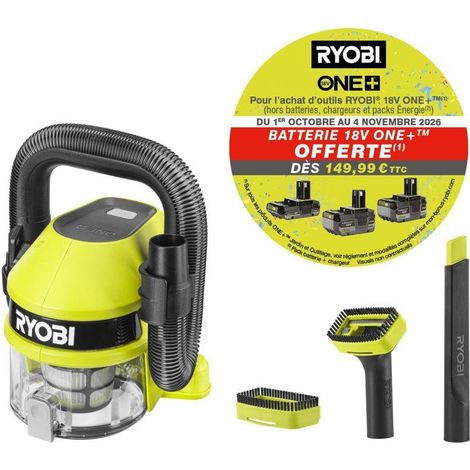 RYOBI Aspirapolvere per auto 18V ONE+ con bocchetta flessibile - senza batteria né caricabatterie - RAV1805-0 (1/5)