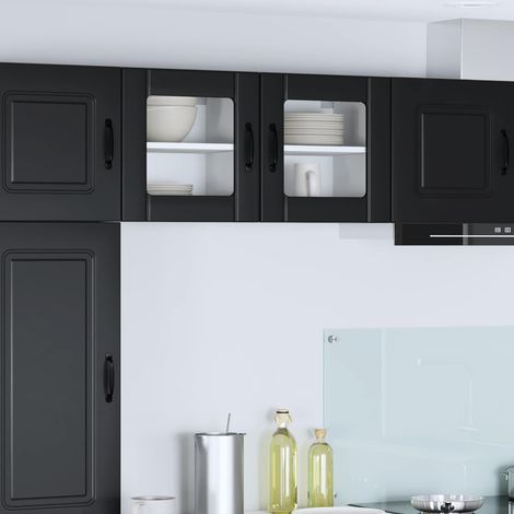 Küchenschrank Lucca 2 pcs Schwarz 40 x 31 x 40 cm Holzwerkstoff